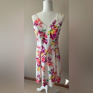 Chaps Floral Sleeveless Dress - Multicolor Women 6